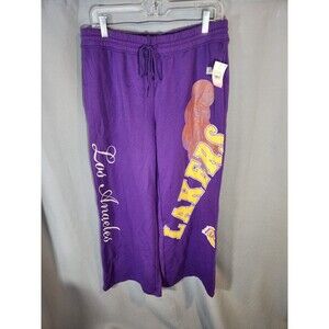 Los Angeles Lakers   Sweatpants   XL   NBA   Purple Wide  Leg‎ Warm-up  Graphic